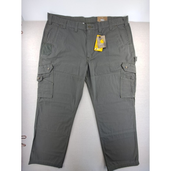 Carhartt Pants Mens 44x30 Green Ripstop Cargo B342 MOS Double Knee NWT W44.5